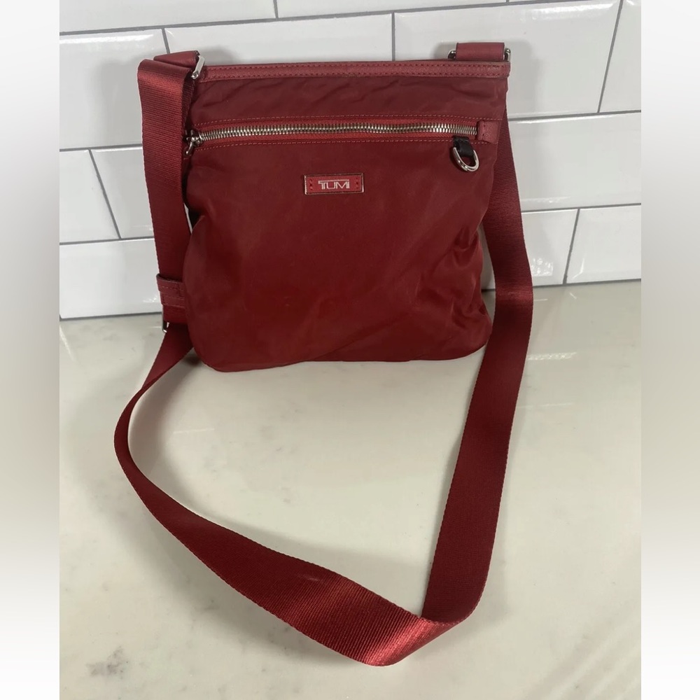 Tumi Nylon Crossbody Purse - Red.